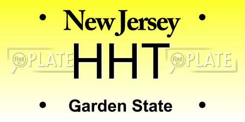 HHT New Jersey License Plate