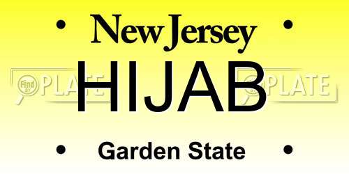 HIJAB New Jersey License Plate
