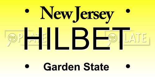 HILBET New Jersey License Plate