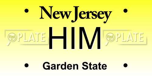 HIM New Jersey License Plate