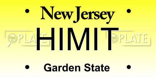 HIMIT New Jersey License Plate