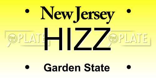 HIZZ New Jersey License Plate