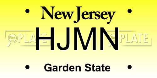 HJMN New Jersey License Plate
