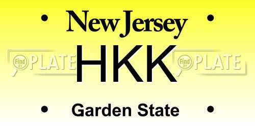 HKK New Jersey License Plate