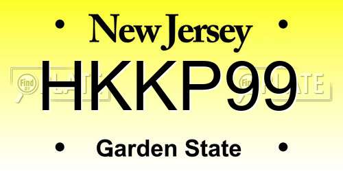 HKKP99 New Jersey License Plate