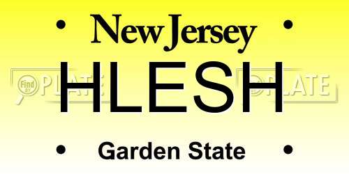 HLESH New Jersey License Plate