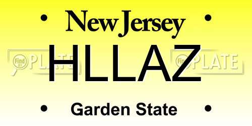 HLLAZ New Jersey License Plate