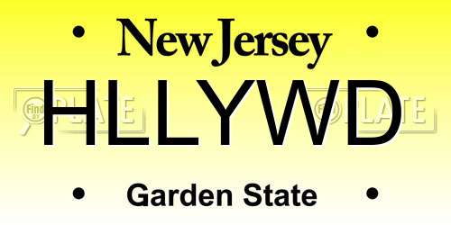 HLLYWD New Jersey License Plate