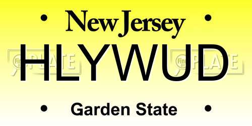 HLYWUD New Jersey License Plate