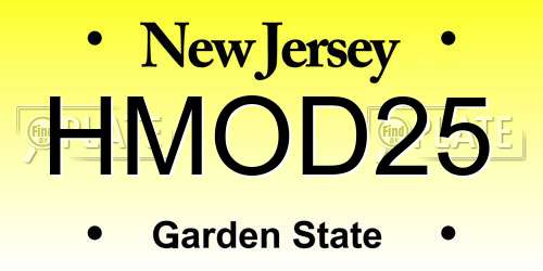 HMOD25 New Jersey License Plate