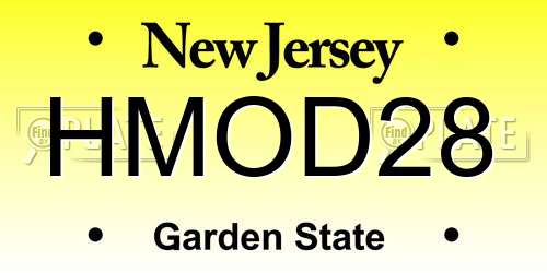 HMOD28 New Jersey License Plate