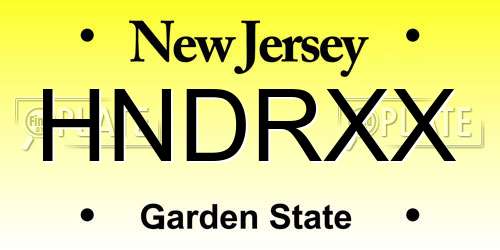 HNDRXX New Jersey License Plate