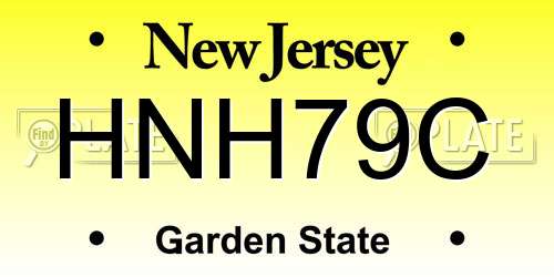 HNH79C New Jersey License Plate