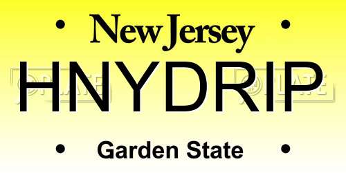 HNYDRIP New Jersey License Plate