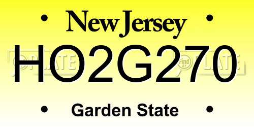 HO2G270 New Jersey License Plate