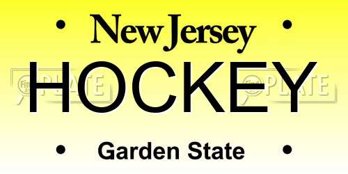 HOCKEY New Jersey License Plate