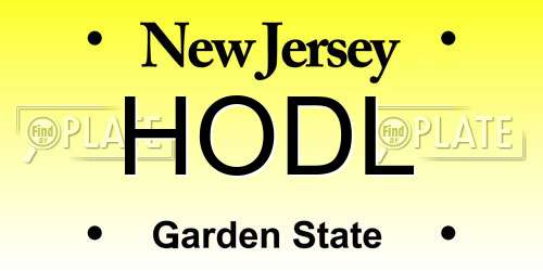 HODL New Jersey License Plate