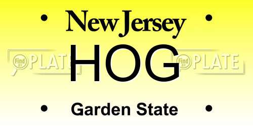 HOG New Jersey License Plate