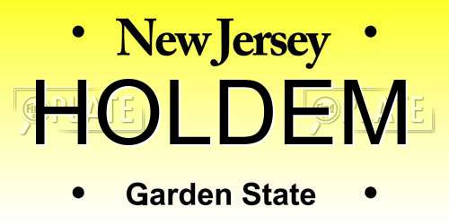 HOLDEM New Jersey License Plate