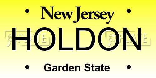 HOLDON New Jersey License Plate