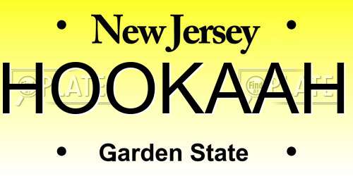 HOOKAAH New Jersey License Plate