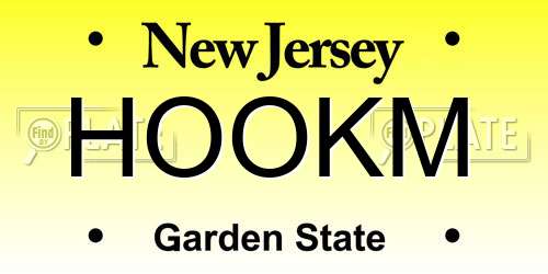 HOOKM New Jersey License Plate