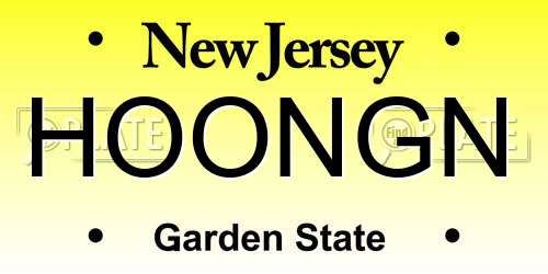 HOONGN New Jersey License Plate