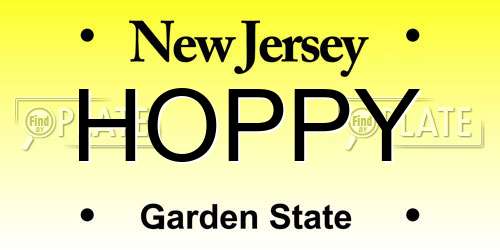 HOPPY New Jersey License Plate