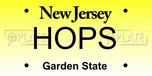 HOPS New Jersey License Plate