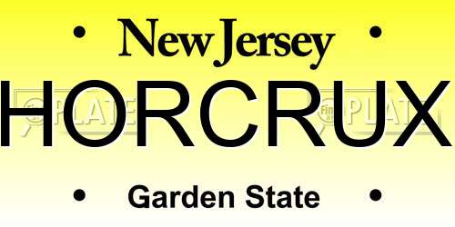 HORCRUX New Jersey License Plate
