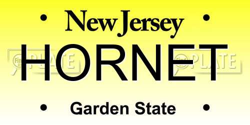 HORNET New Jersey License Plate