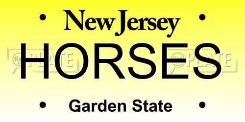 HORSES New Jersey License Plate