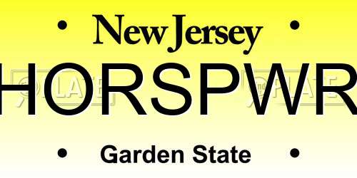 HORSPWR New Jersey License Plate