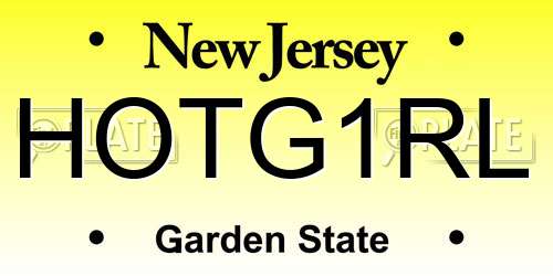 HOTG1RL New Jersey License Plate