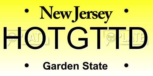 HOTGTTD New Jersey License Plate