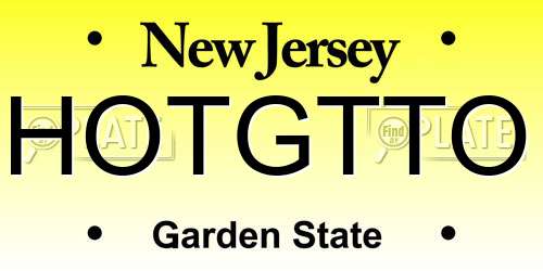HOTGTTO New Jersey License Plate