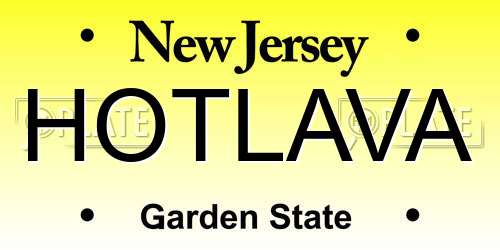 HOTLAVA New Jersey License Plate