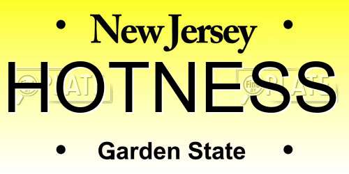 HOTNESS New Jersey License Plate