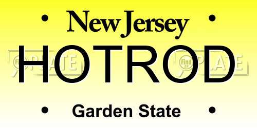 HOTROD New Jersey License Plate