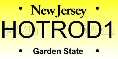 HOTROD1 New Jersey License Plate