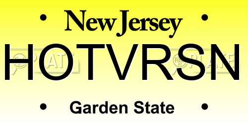 HOTVRSN New Jersey License Plate
