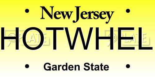 HOTWHEL New Jersey License Plate