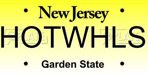 HOTWHLS New Jersey License Plate