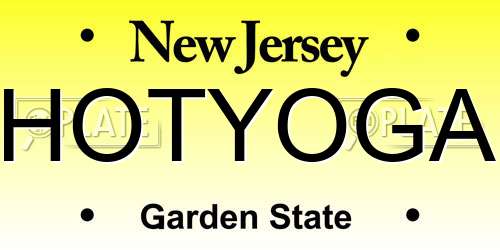 HOTYOGA New Jersey License Plate