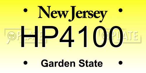 HP4100 New Jersey License Plate