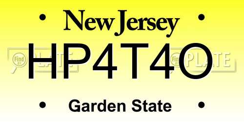 HP4T4O New Jersey License Plate