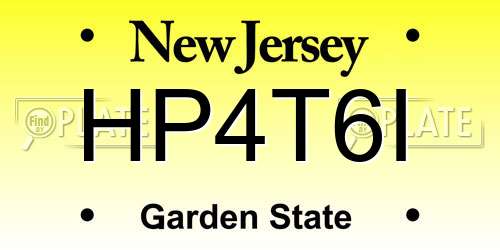 HP4T6I New Jersey License Plate