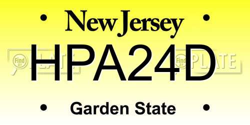 HPA24D New Jersey License Plate