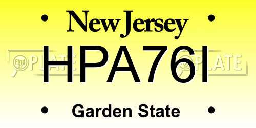 HPA76I New Jersey License Plate