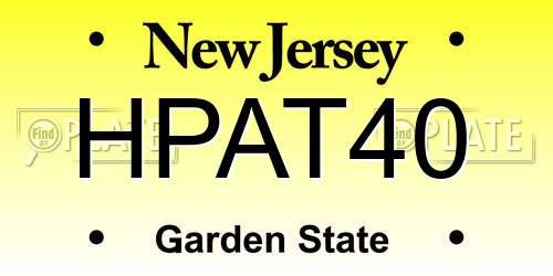 HPAT40 New Jersey License Plate
